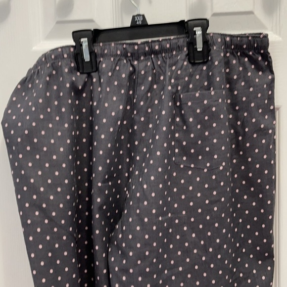Victoria's Secret Polka Dot Pajama Pants Gray Pink Medium - Picture 6 of 8